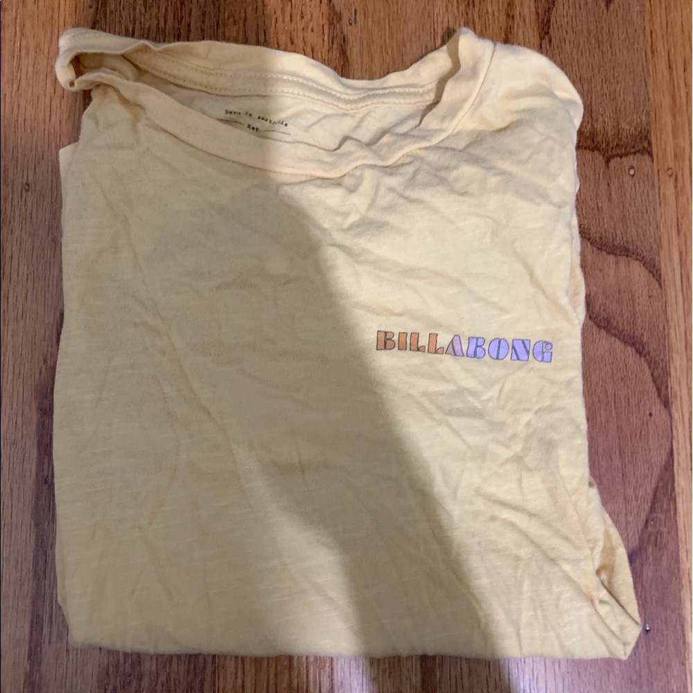 yellow billabong tshirt